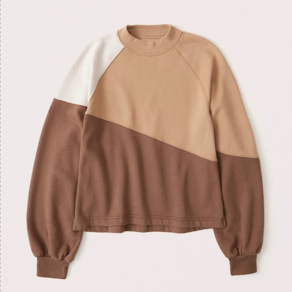 abercrombie colorblock sweatshirt